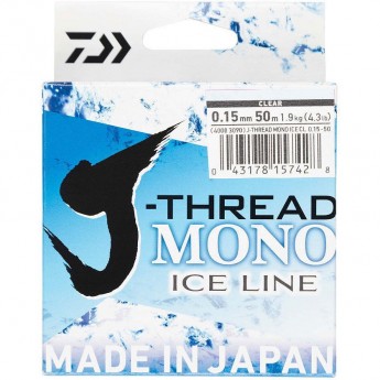 Леска DAIWA J-Thread Mono Ice Line 50м 0.1мм (прозрачная)